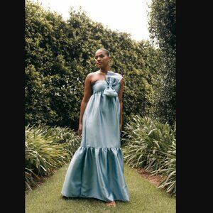Petal and Pup - BETINA BOW FRONT MAXI DRESS - BLUE - New With Tags - NWT